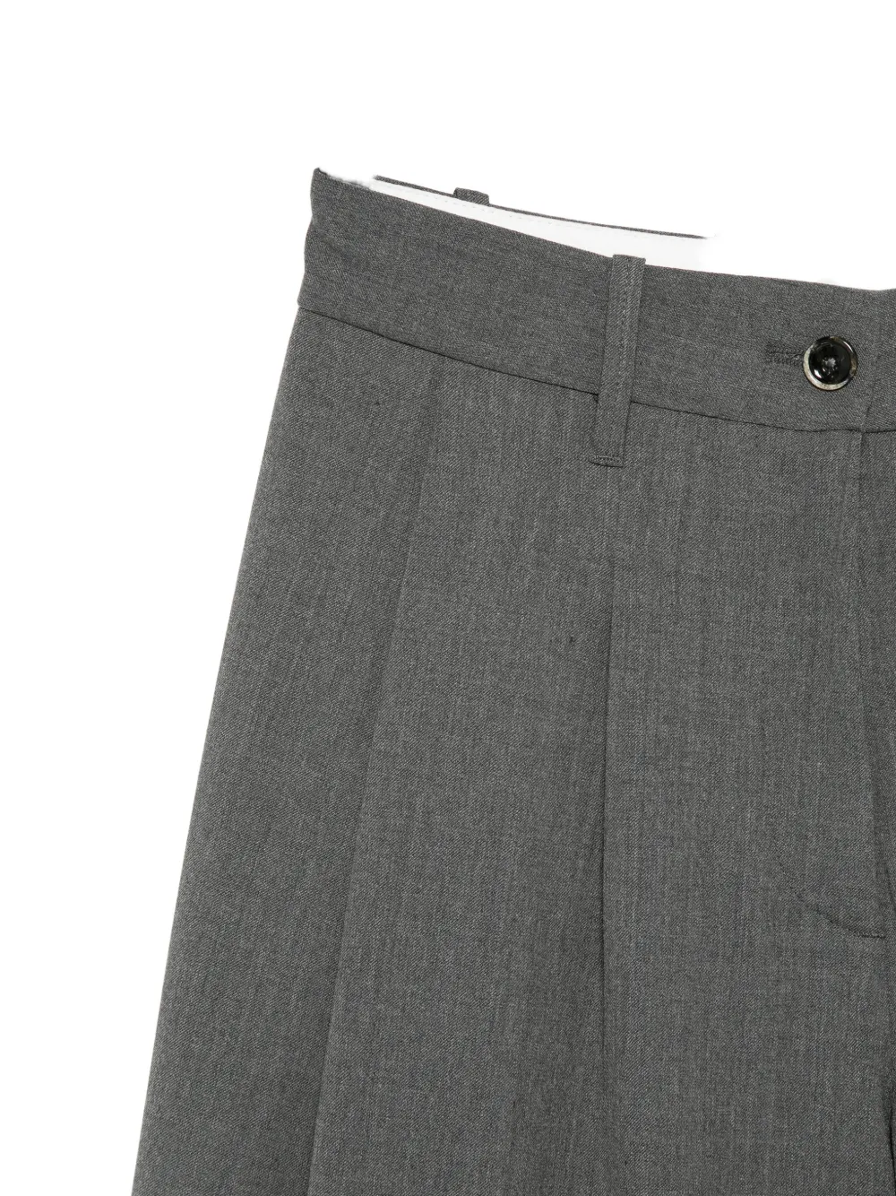 Nine In The Morning Petra geplooide wollen pantalon Grijs