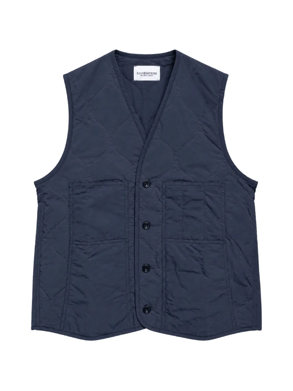 LES HÉRITIERS Archive quilted gilet - Blau