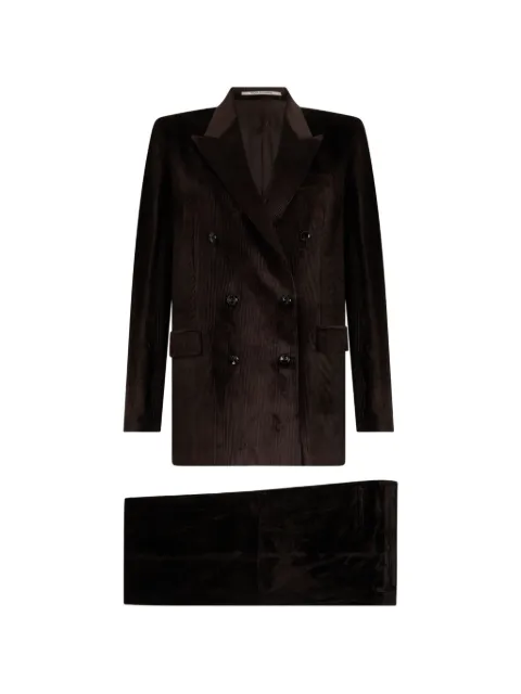 Tagliatore corduroy double-breasted suit