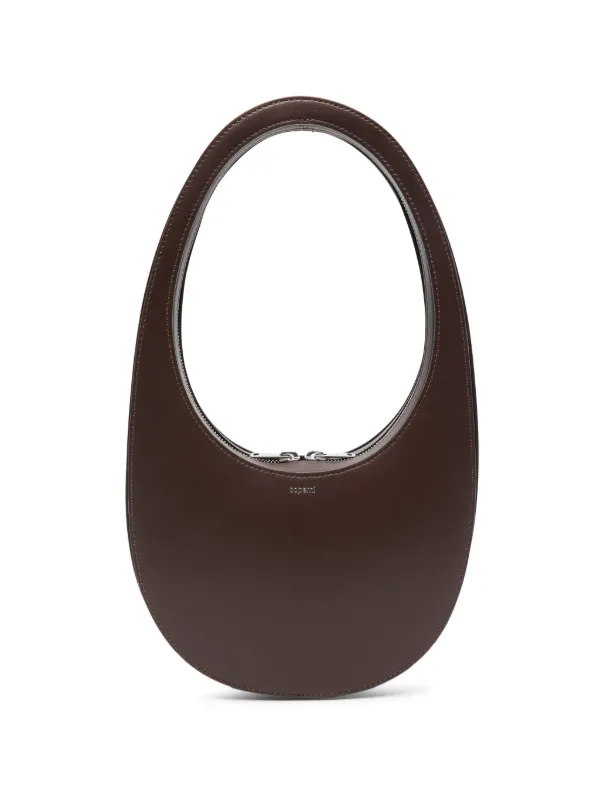 Coperni Swipe Leather Shoulder Bag in Brown