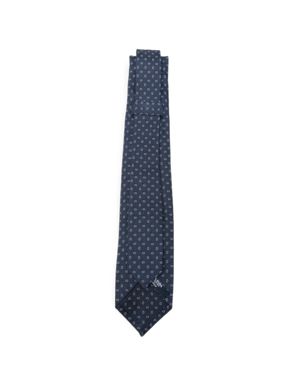 Barba Stropdas met geometrische print Blauw