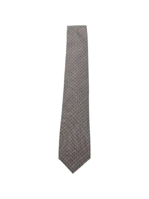 Barba micro-pattern silk tie