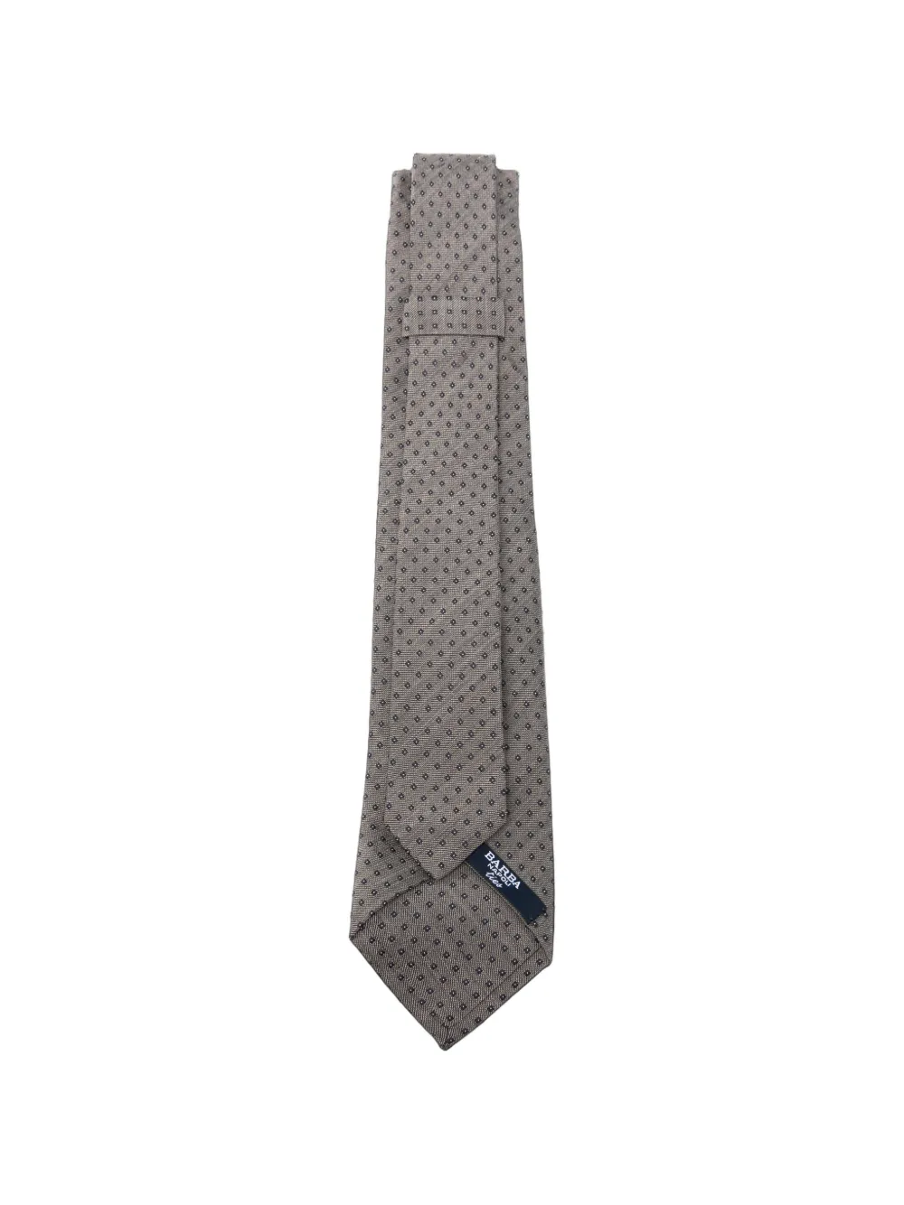 Barba Stropdas met micro-patroon Grijs