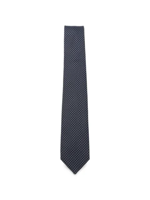 Barba micro-pattern silk tie