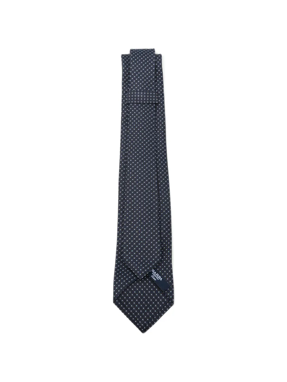 Barba Stropdas met micro-patroon Blauw
