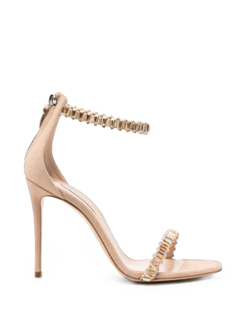 Casadei crystal-embellished suede sandals