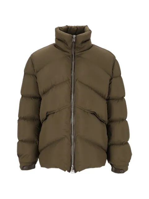TOM FORD quilted leather-trim down jacket