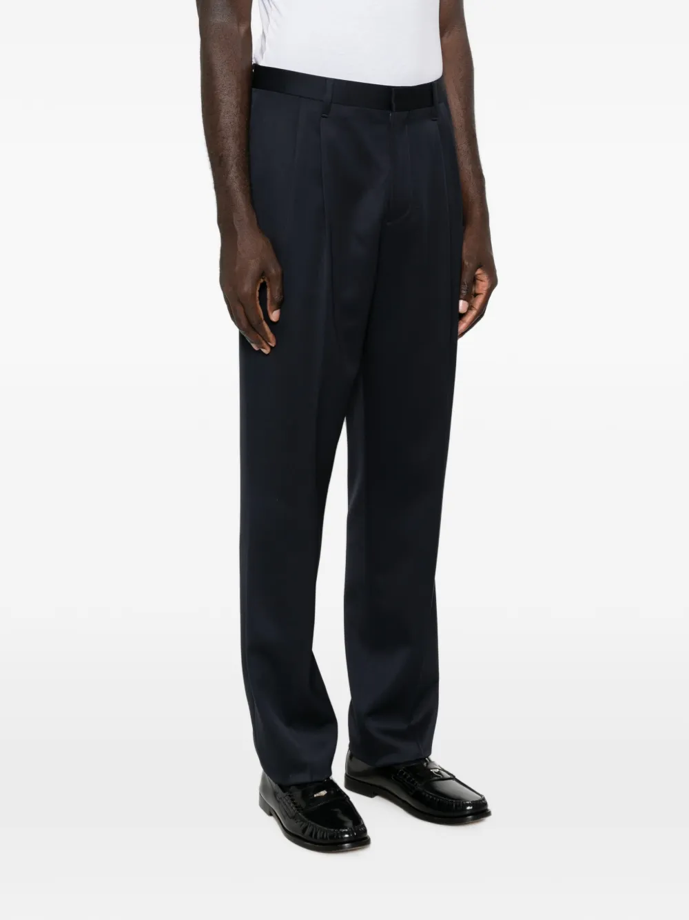 Lardini Straight plooibroek Blauw