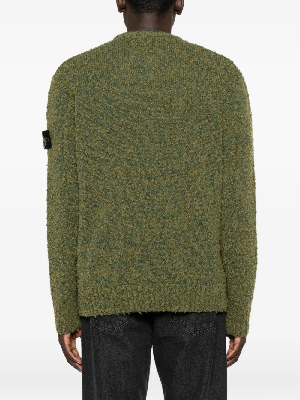Stone Island Sweater met logopatch en lange mouwen Groen