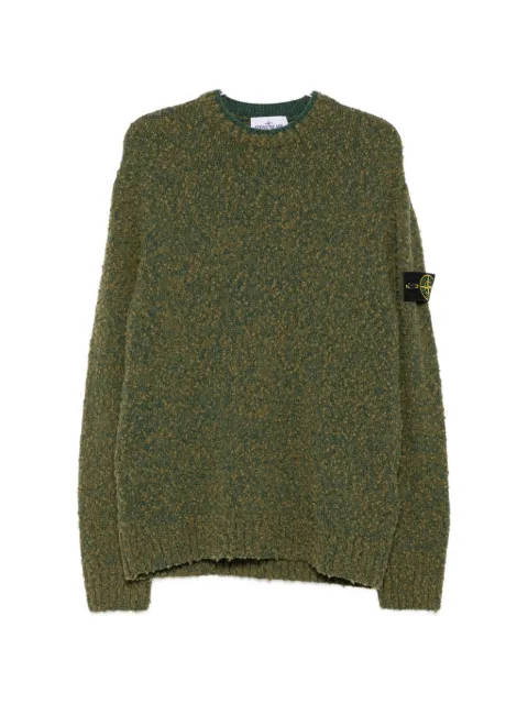 Stone Island long-sleeve logo-patch sweater