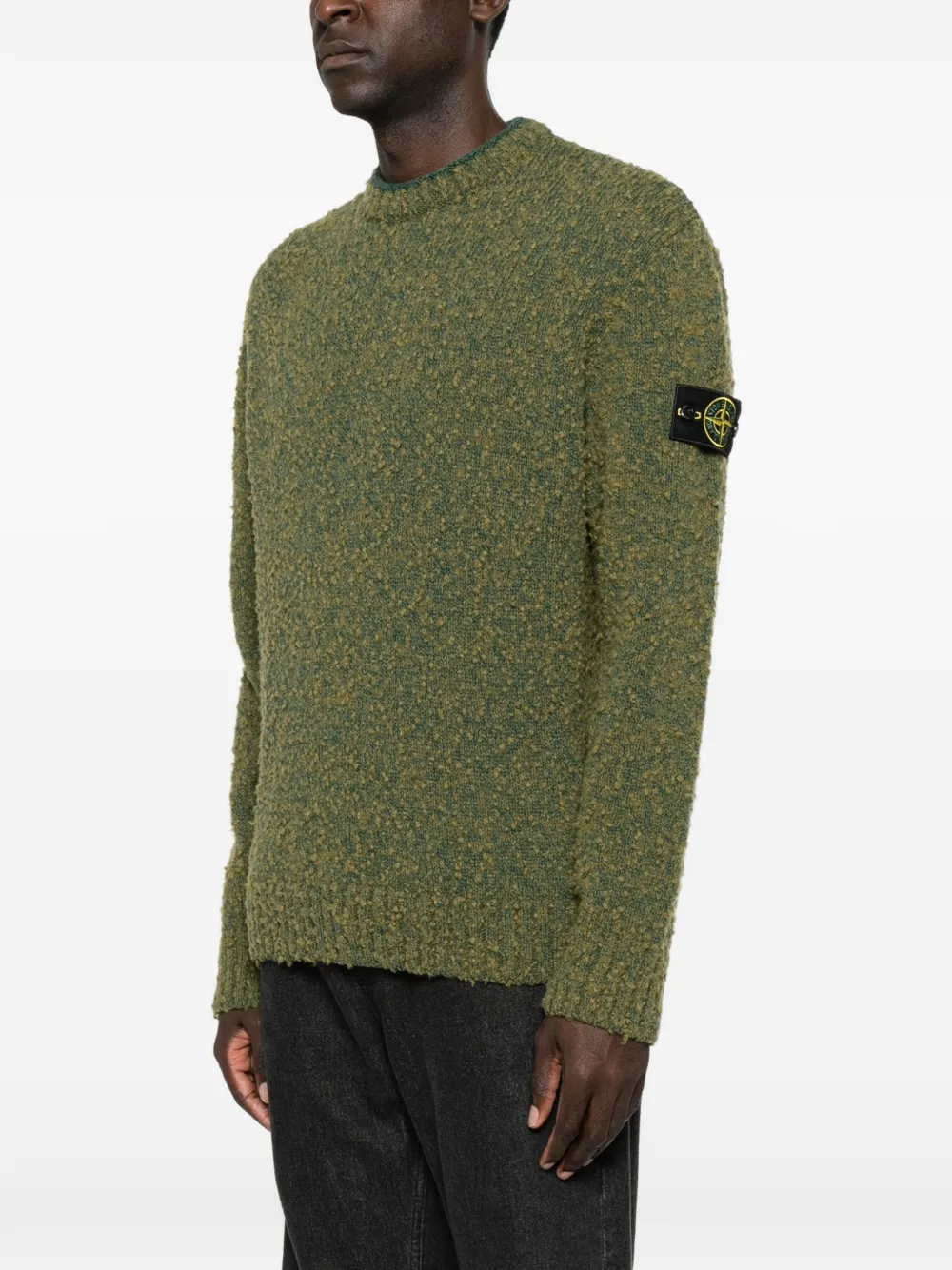 Stone Island Sweater met logopatch en lange mouwen Groen