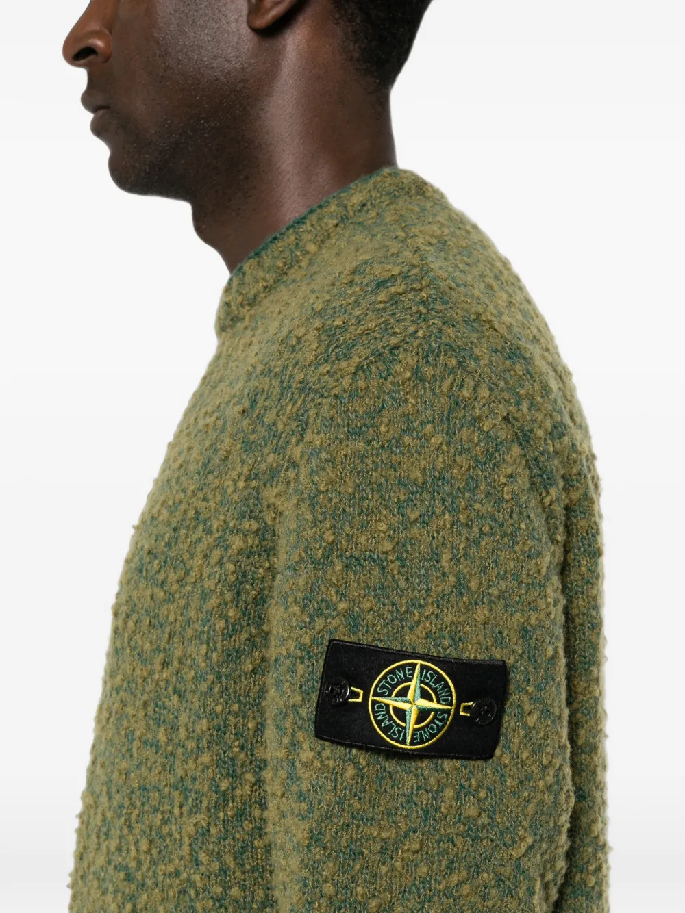 Stone Island Sweater met logopatch en lange mouwen Groen