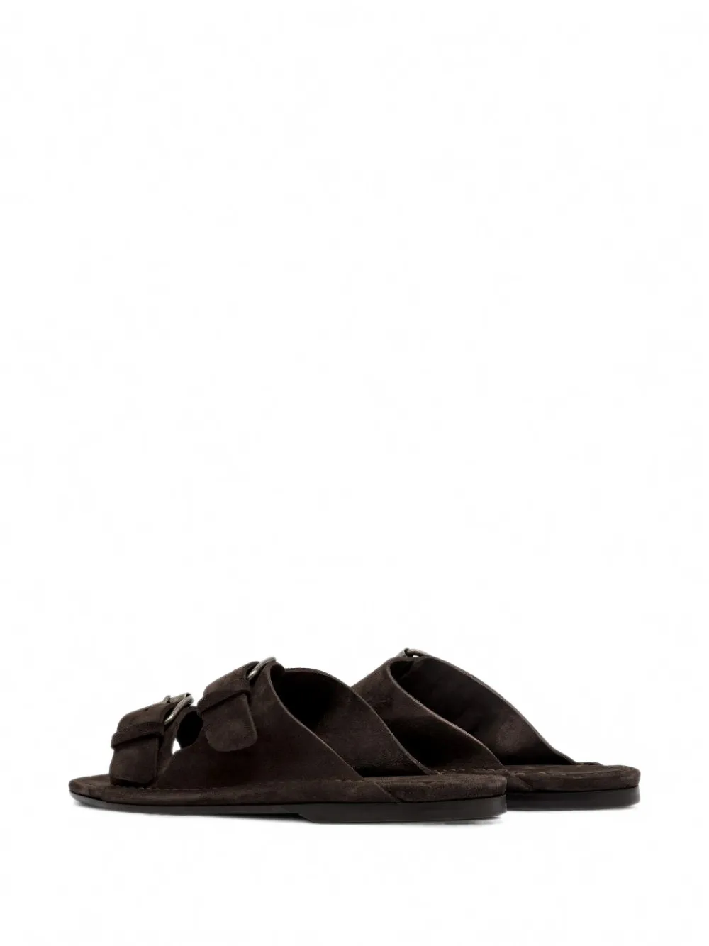 Buttero Sandalen met dubbele bandjes en gespsluiting Bruin