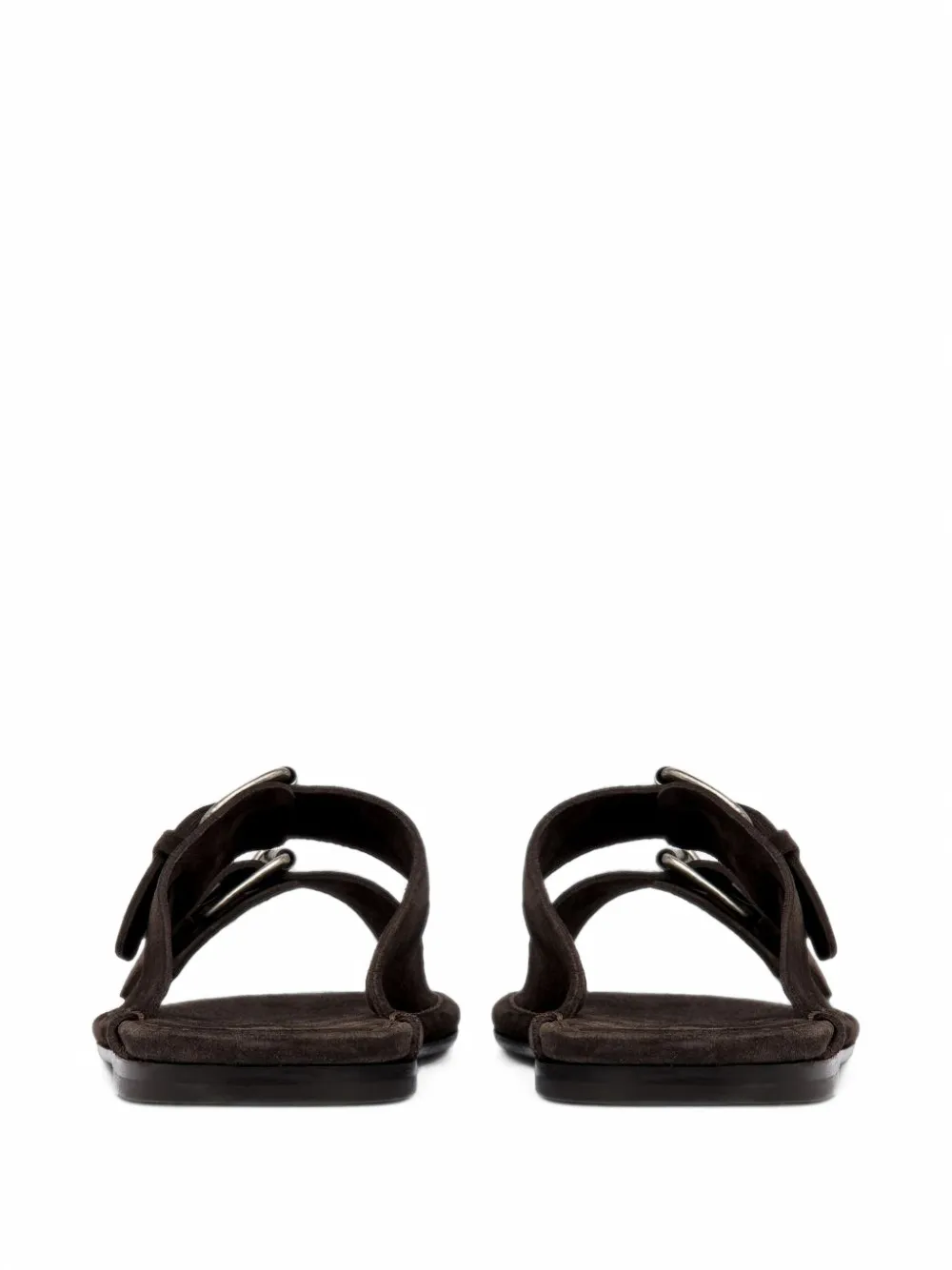 Buttero Sandalen met dubbele bandjes en gespsluiting Bruin