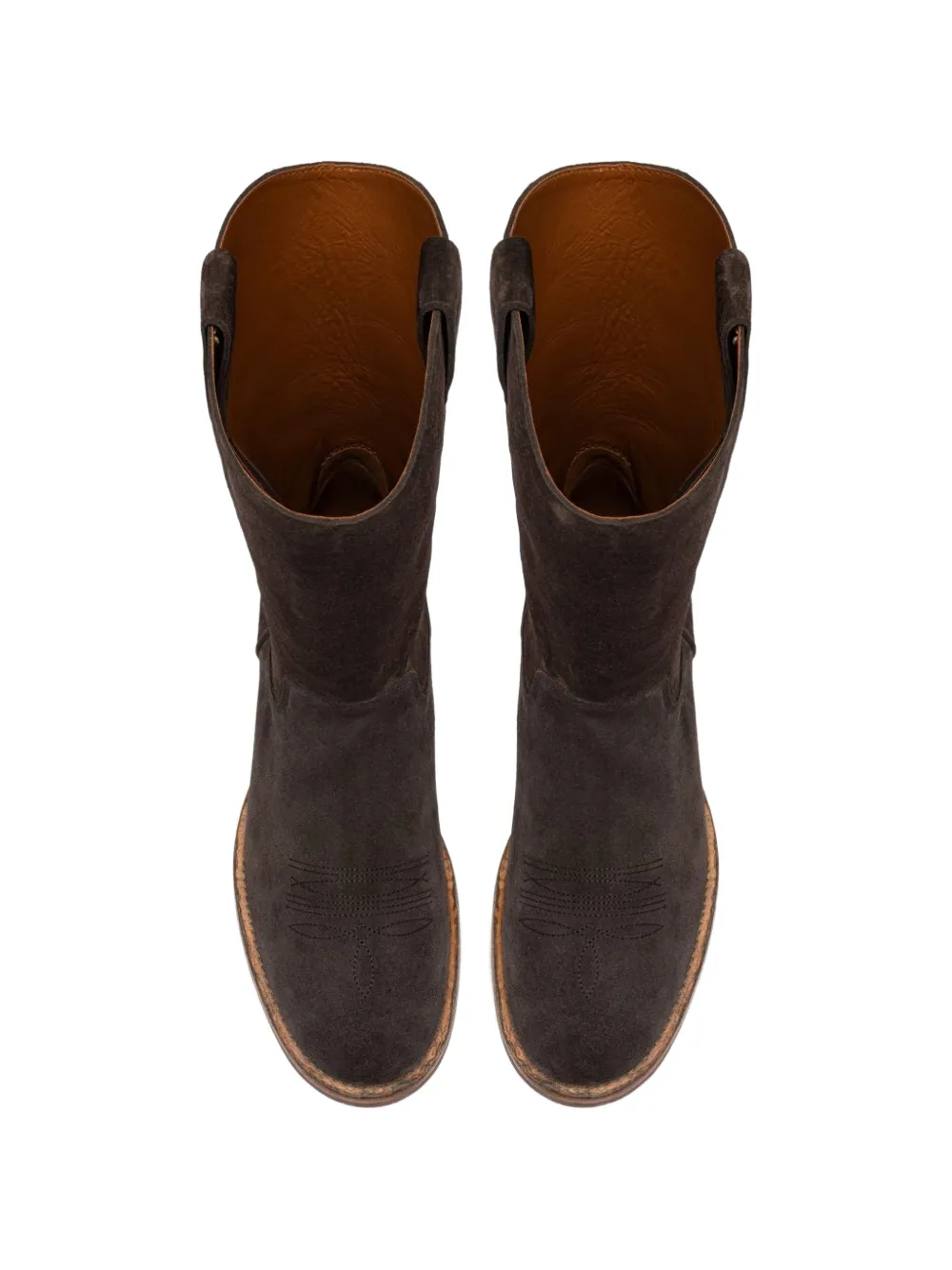 Buttero Chianti panelled suede boots Bruin