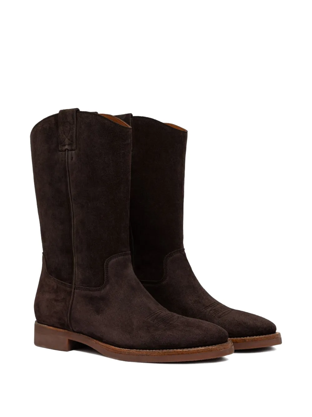 Buttero Chianti panelled suede boots Bruin