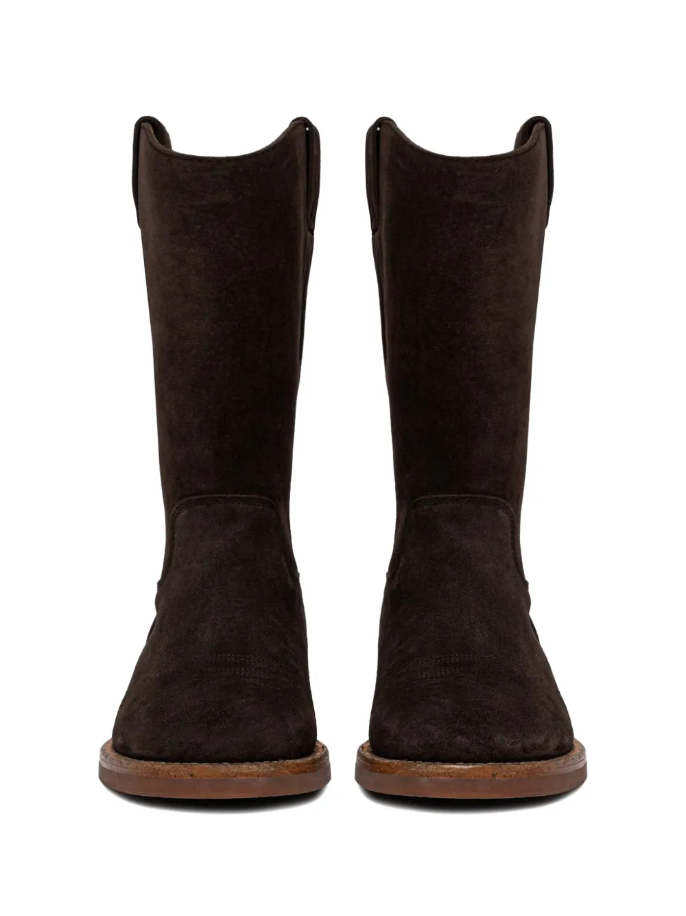 Buttero Chianti panelled suede boots Bruin