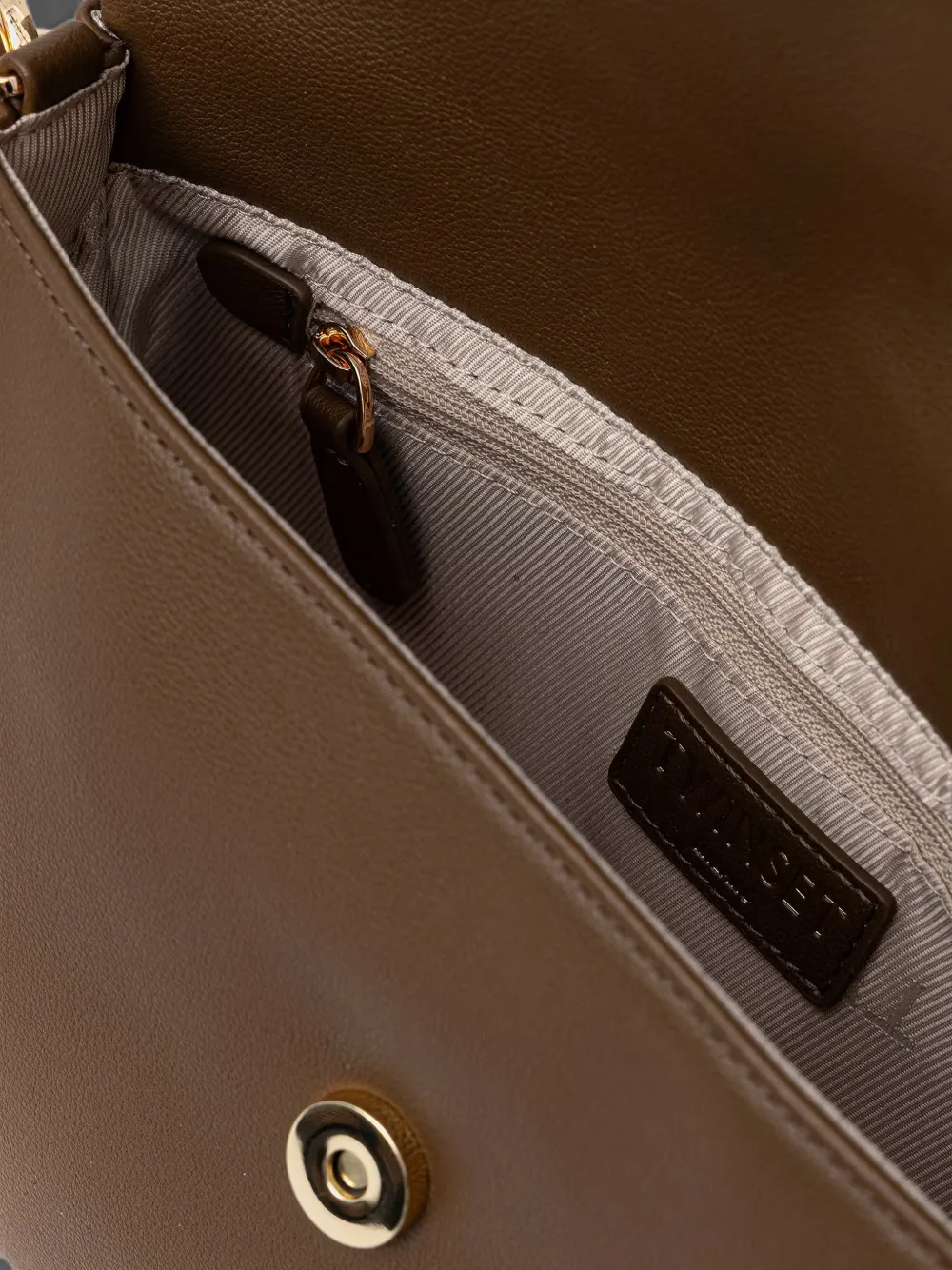 TWINSET Schoudertas met logoplakkaat Bruin