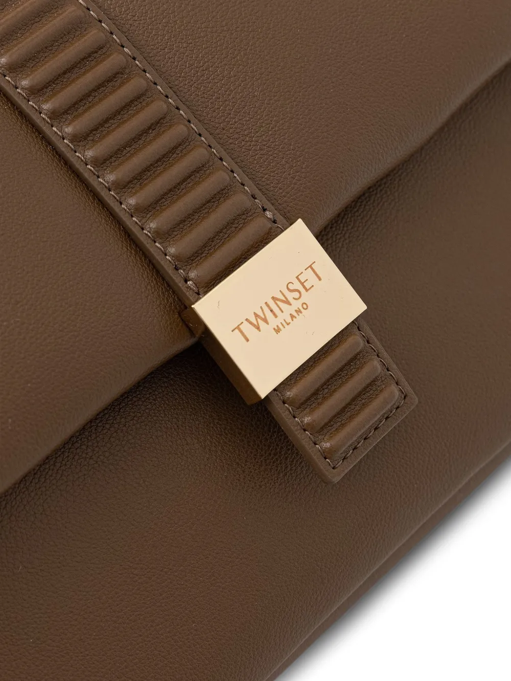 TWINSET Schoudertas met logoplakkaat Bruin