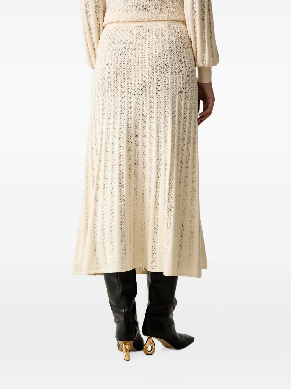 TWINSET Midi-plooirok Beige