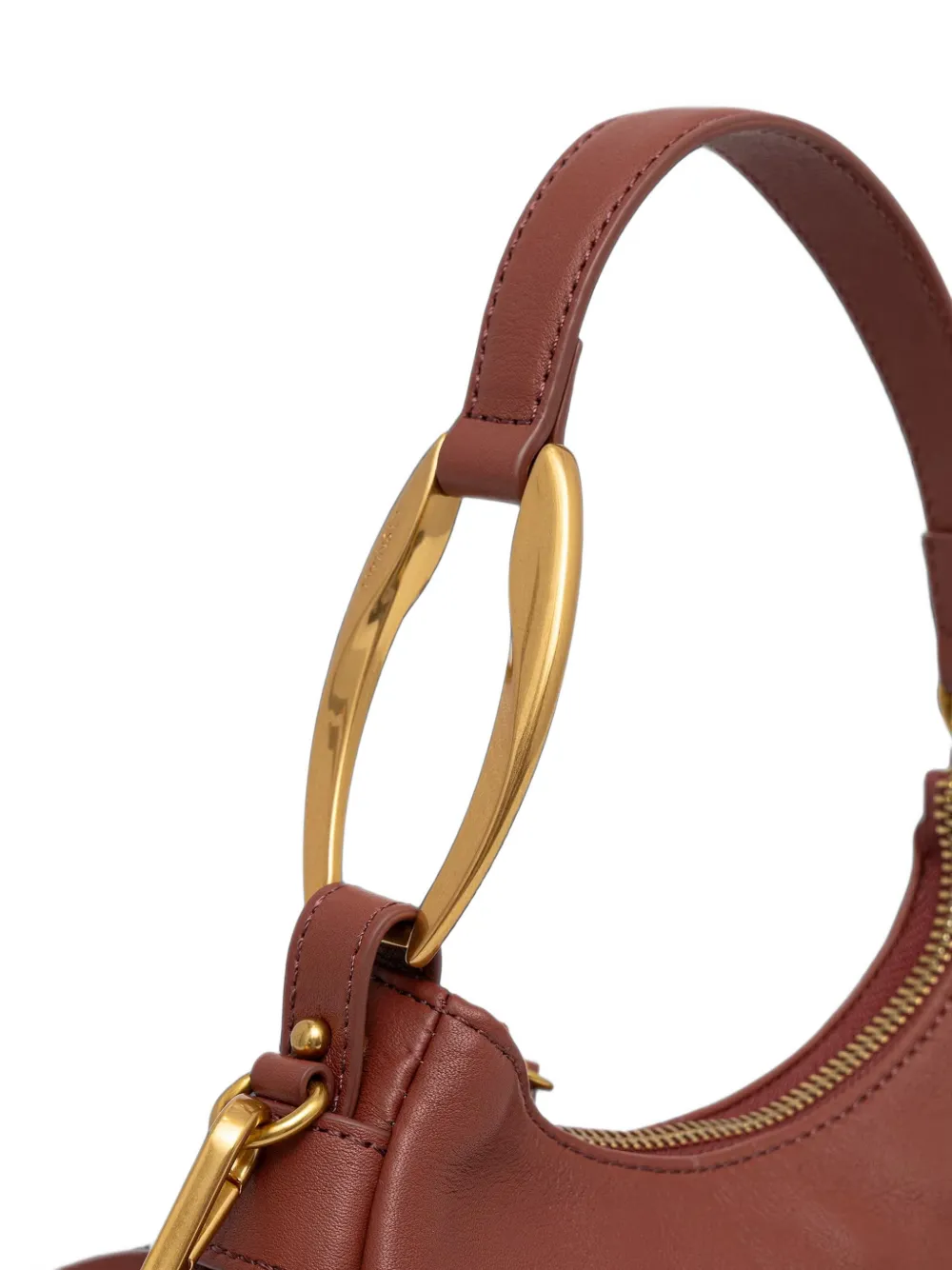 TWINSET Leren shopper Bruin