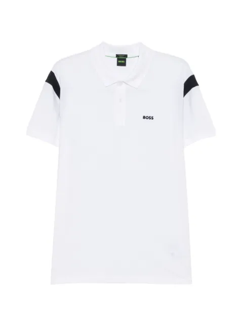 BOSS logo-print polo shirt