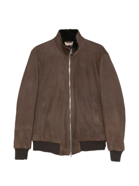 Barba shearling-lined suede jacket
