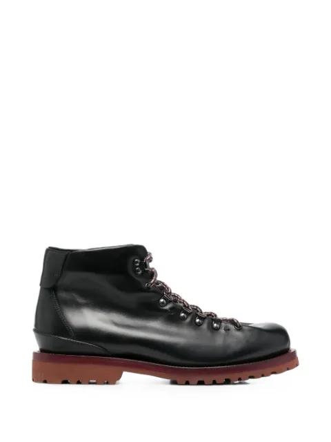 Buttero lace-up leather ankle boots