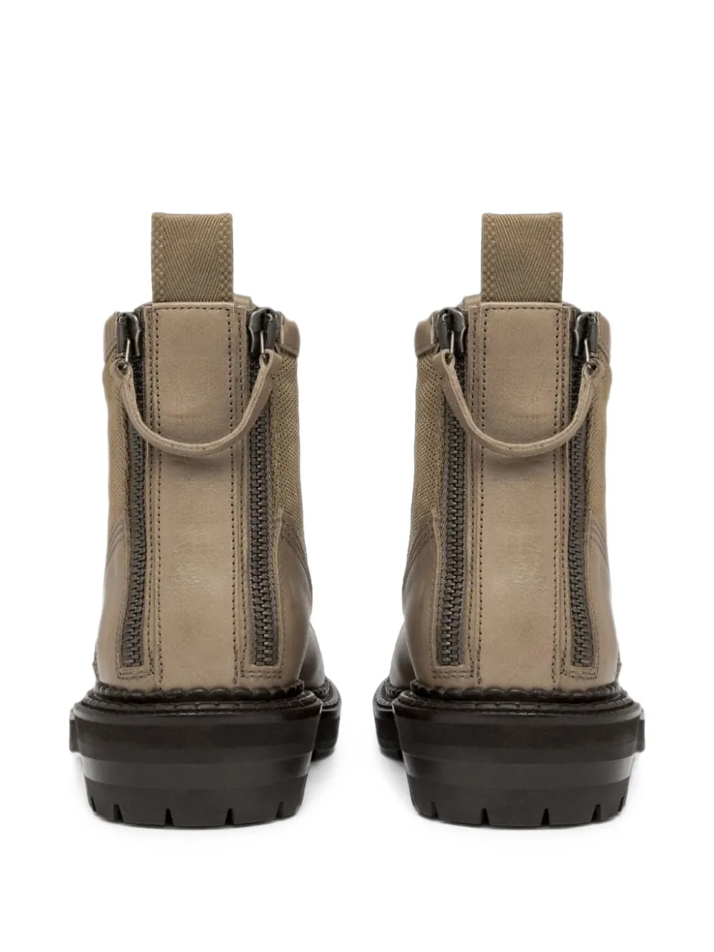 Buttero Leren veterlaarzen Beige