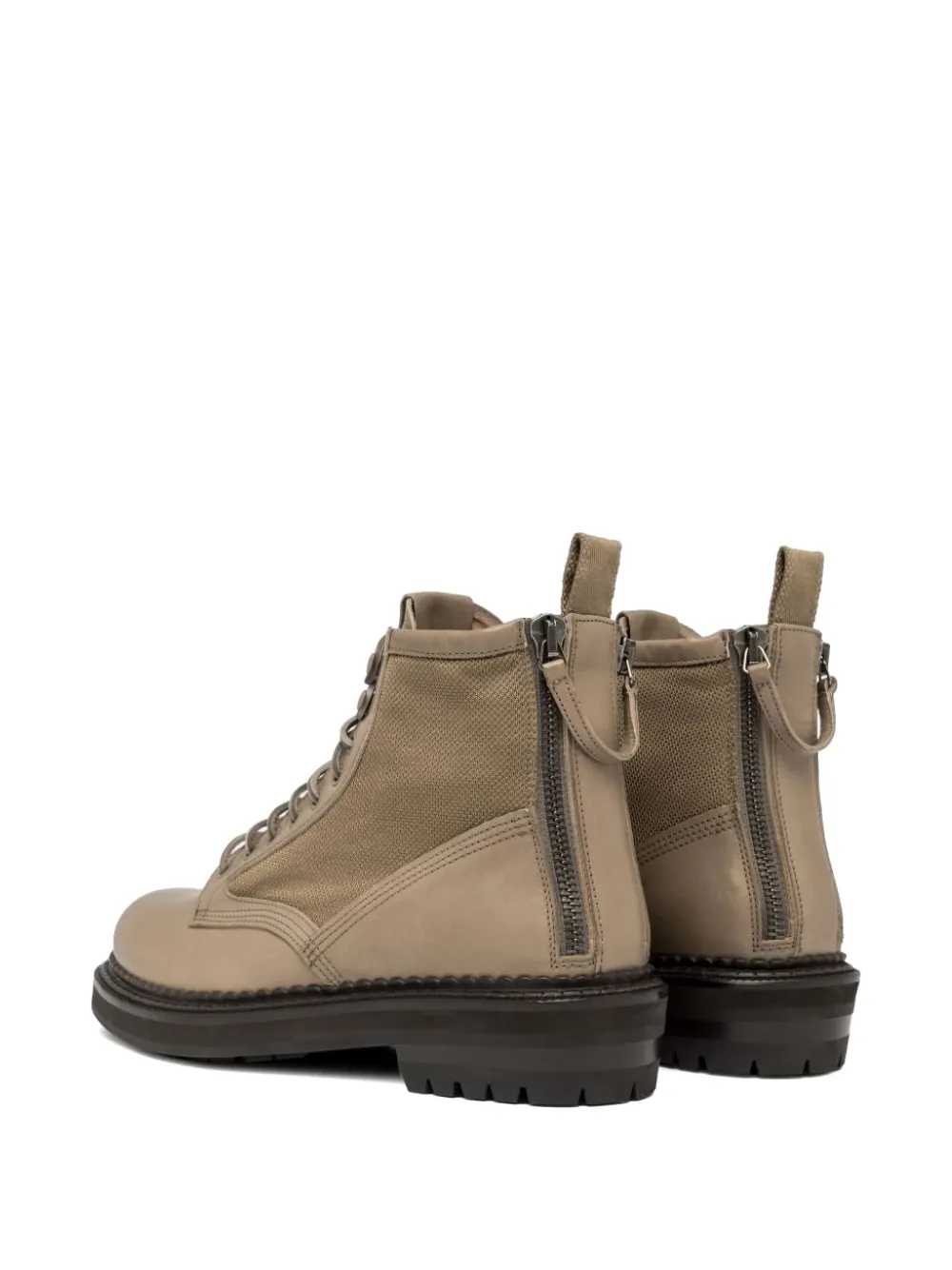 Buttero Leren veterlaarzen Beige