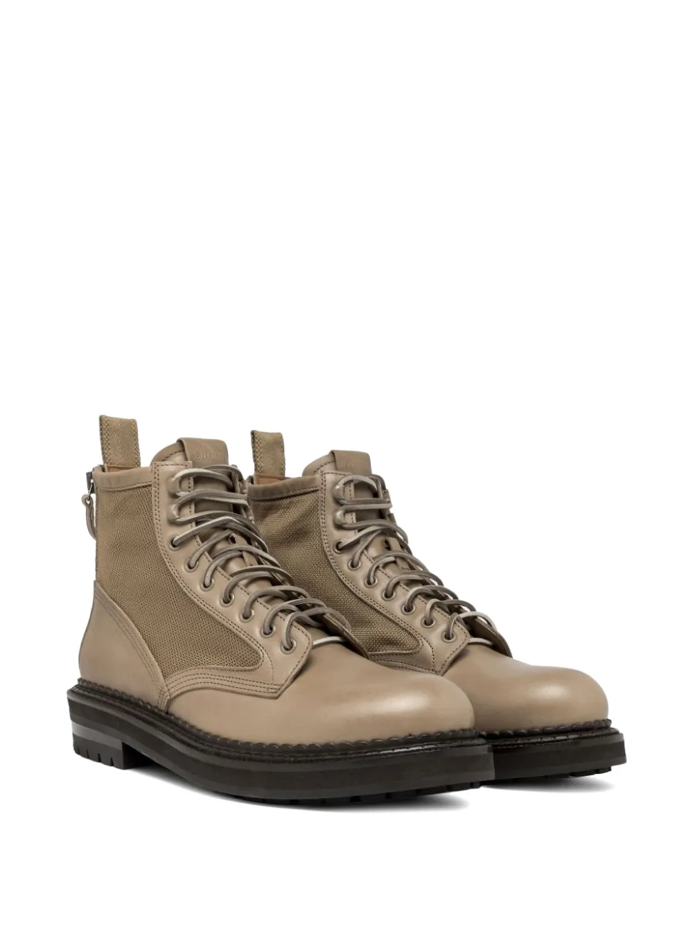 Buttero Leren veterlaarzen Beige