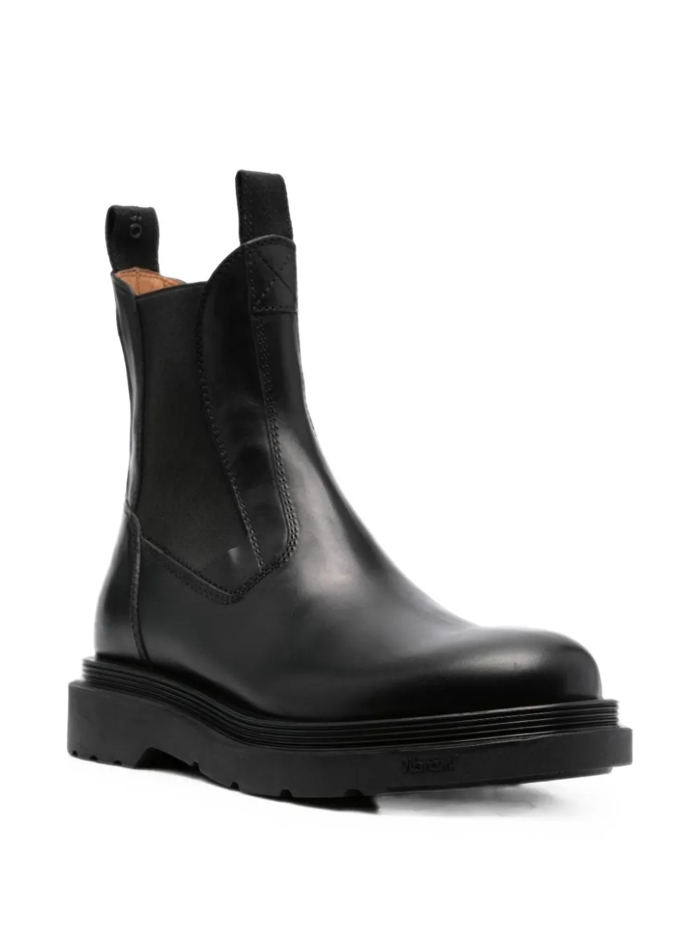 Buttero Elasticated-panel Leather Chelsea Boots In Black