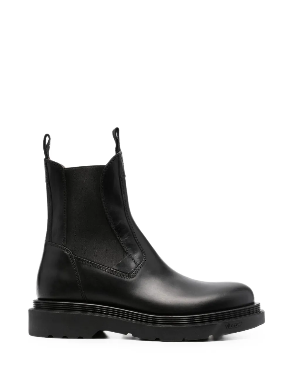 Buttero Elasticated-panel Leather Chelsea Boots In Black