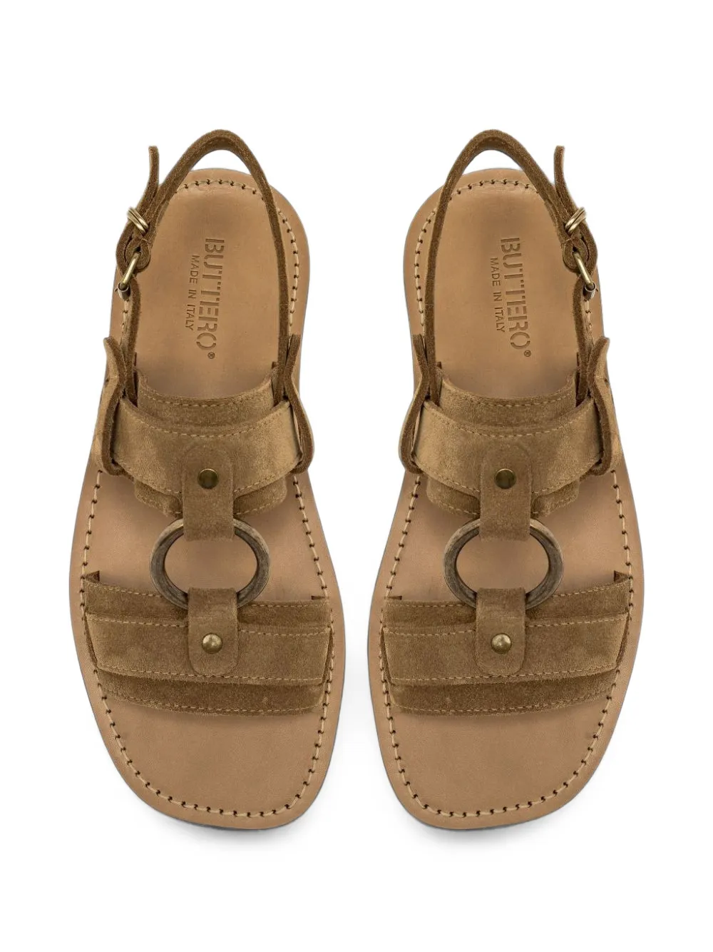 Buttero Sella ring-detail sandals Bruin
