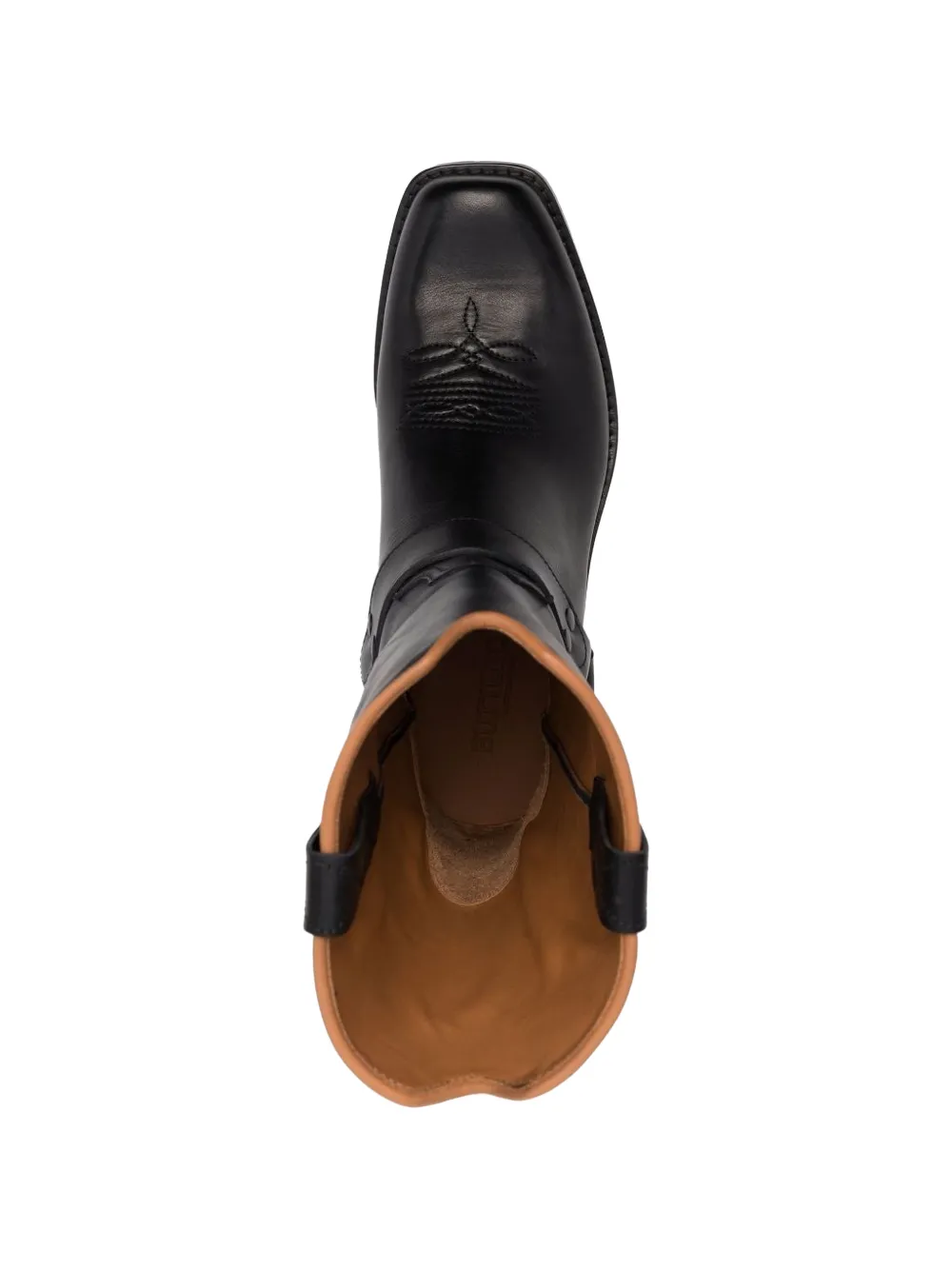 Buttero Elba square-toe boots Zwart