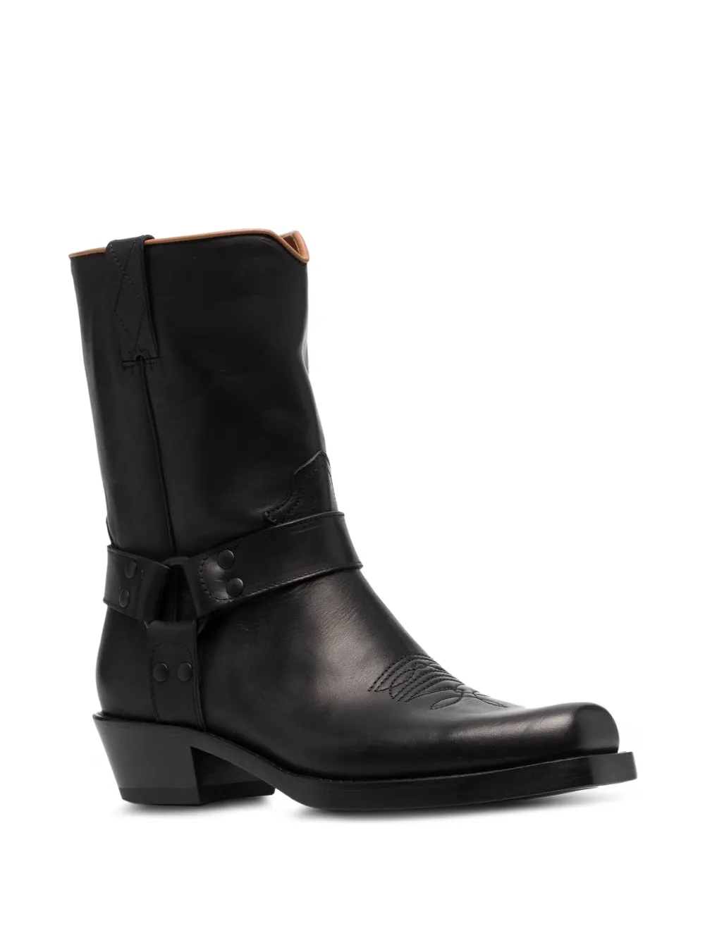 Buttero Elba square-toe boots Zwart