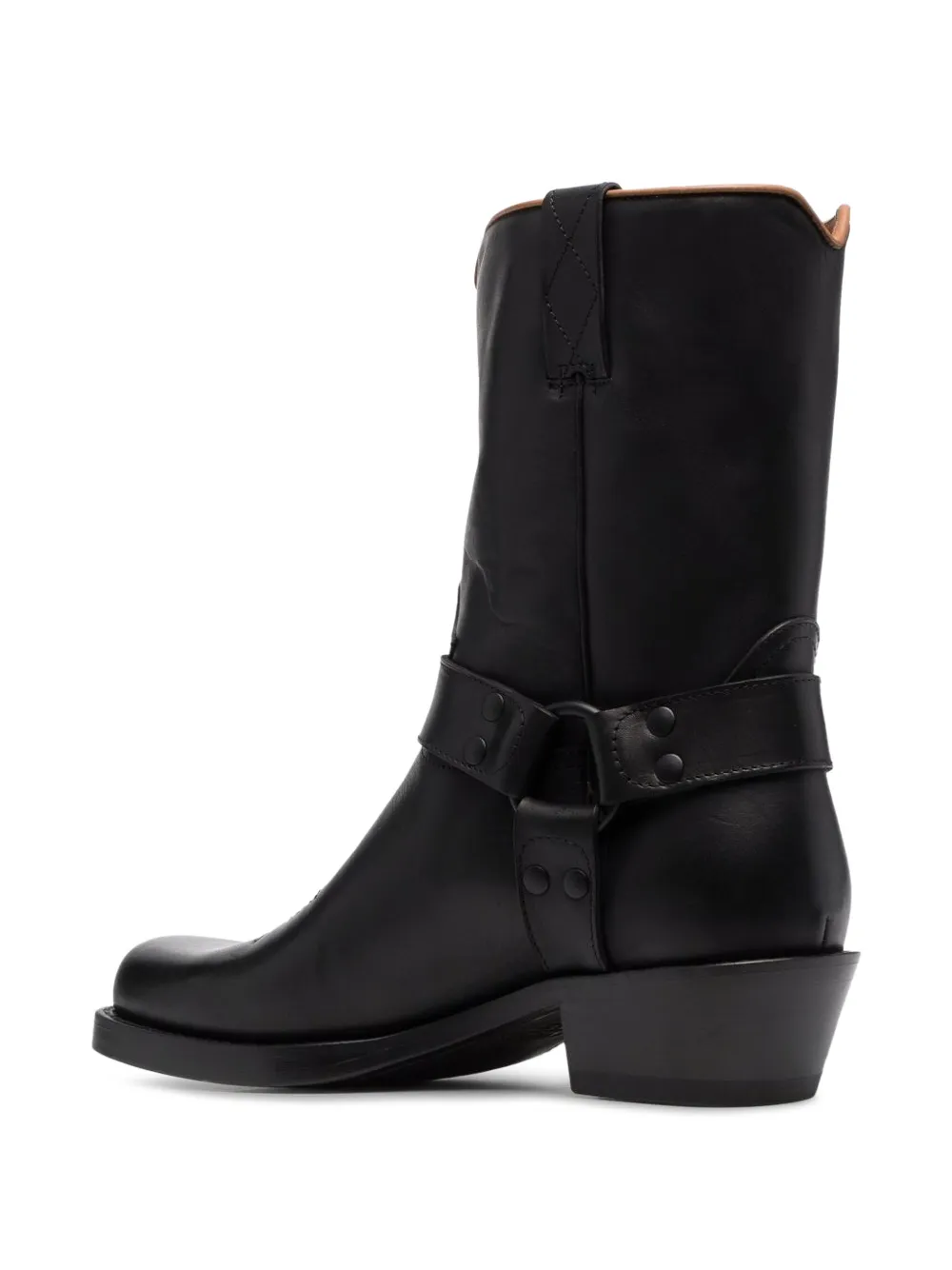 Buttero Elba square-toe boots Zwart