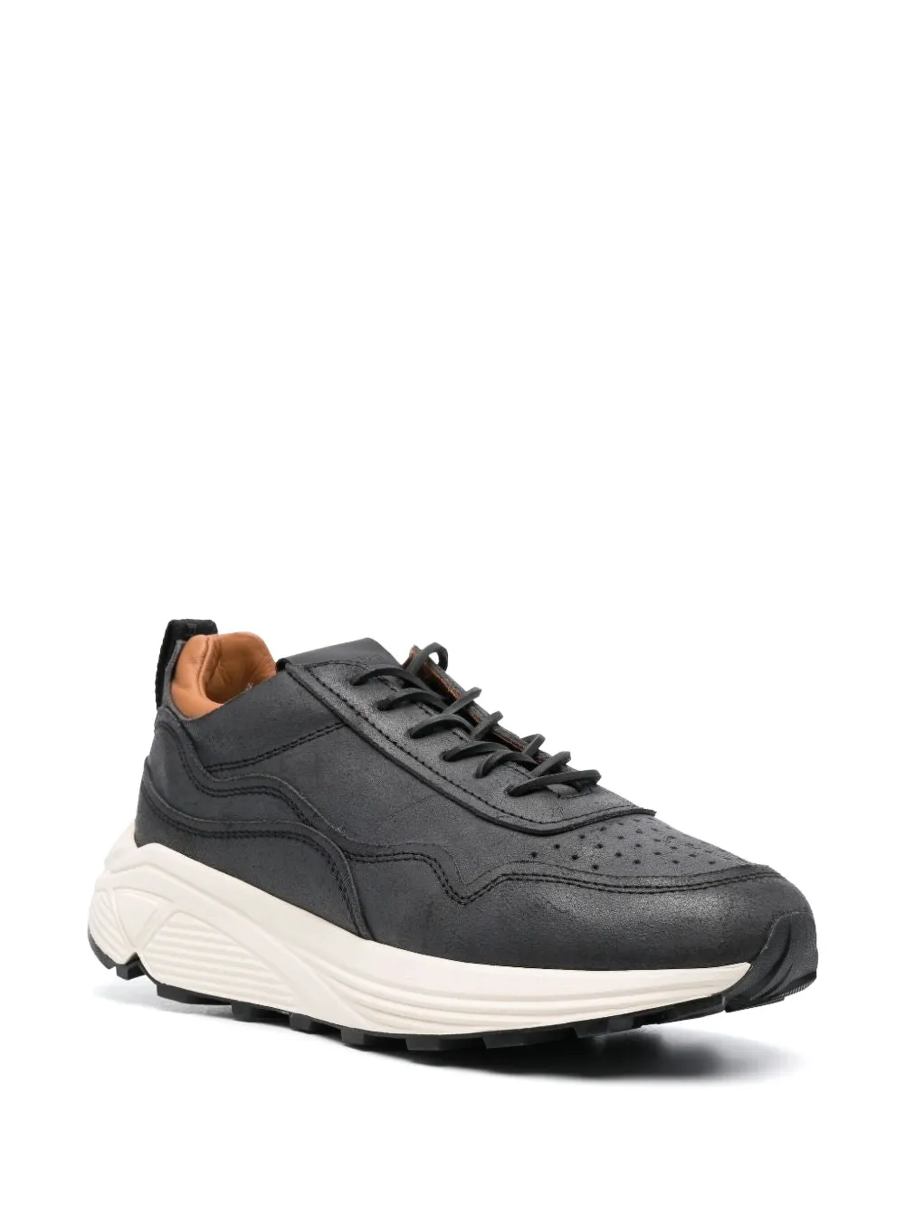 Buttero Vinci leather sneakers Zwart