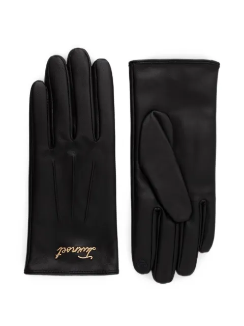 TWINSET logo-plaque decorative-stitching gloves