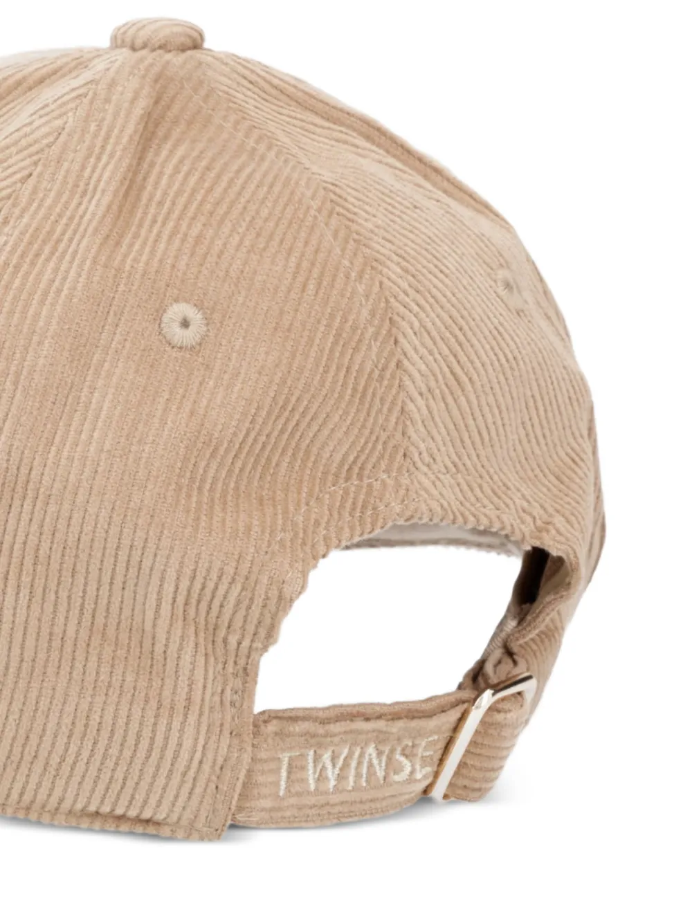 TWINSET Ribfluwelen honkbalpet Beige