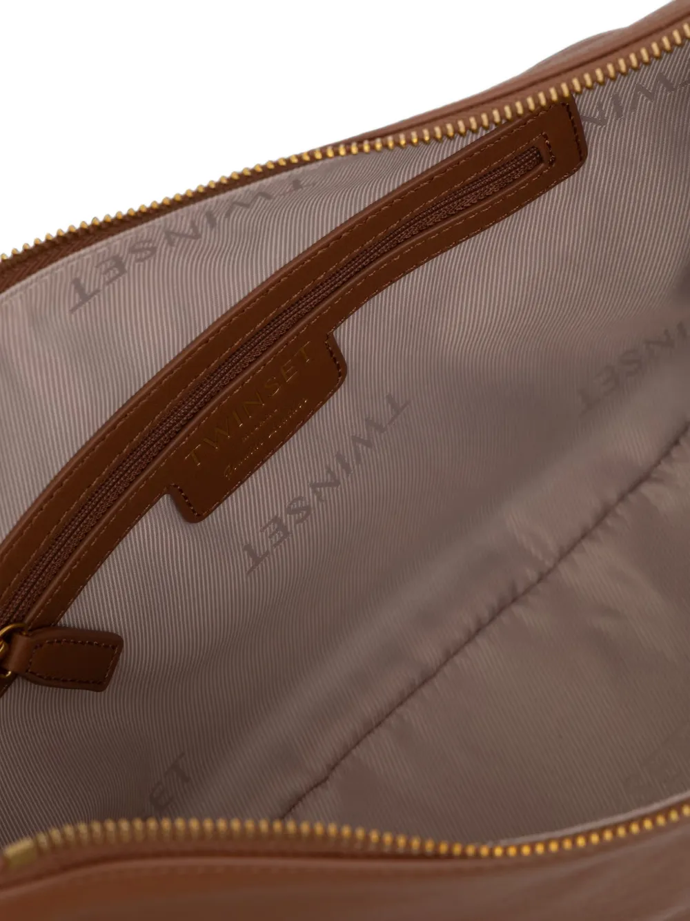 TWINSET Leren shopper Bruin