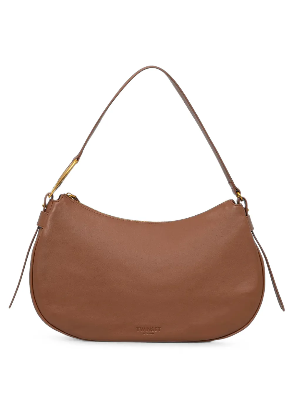 TWINSET leather tote bag - Braun