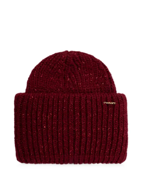 TWINSET knitted beanie with lurex