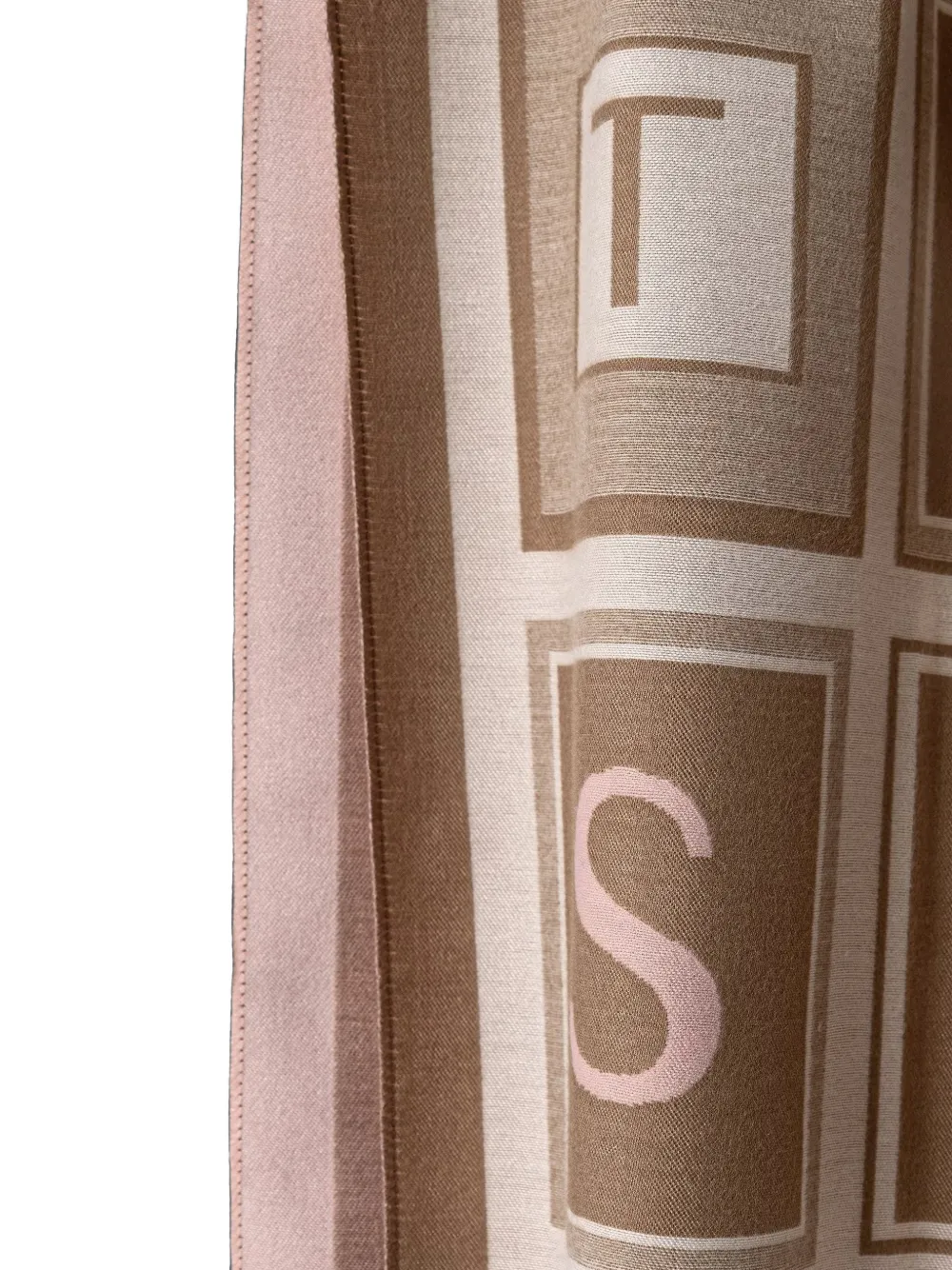 TWINSET Sjaal met logoprint Bruin