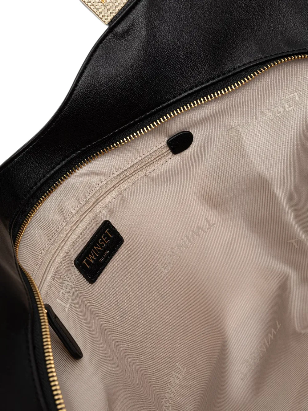 TWINSET Shopper met logo Zwart