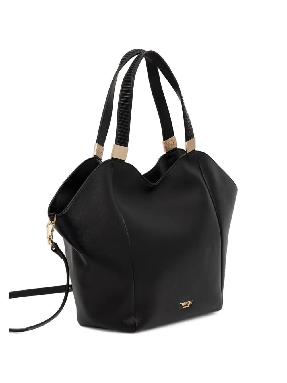 TWINSET Shopper met logo Zwart