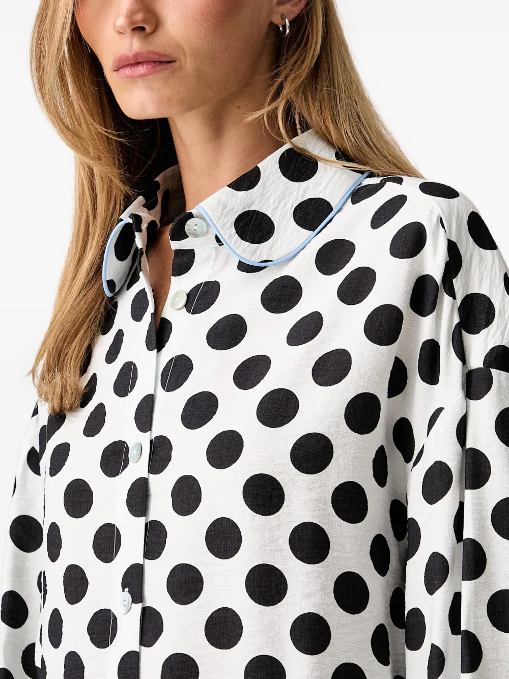 Sleeper Blouse met stippen Wit