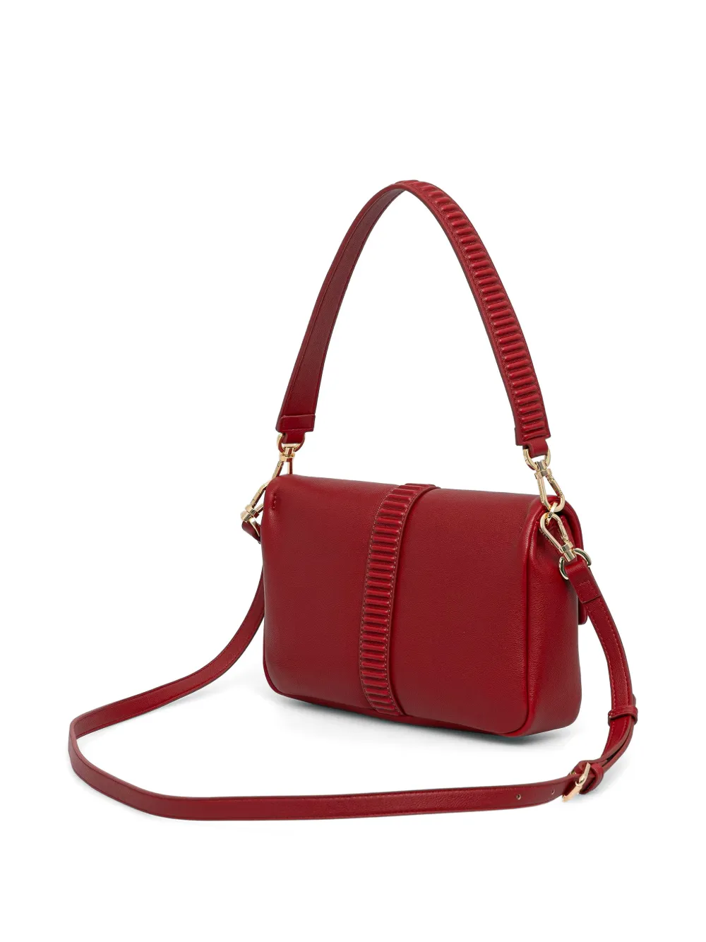 TWINSET Schoudertas met geribbeld detail Rood