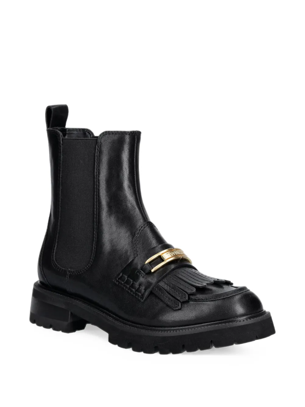 TWINSET fringe-detail Chelsea boots Zwart
