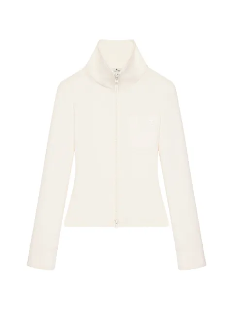 Courrèges zip-up twill cardigan